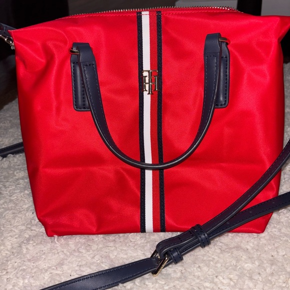 Tommy Hilfiger Red and Blue Crossbody Bag - Picture 1 of 3
